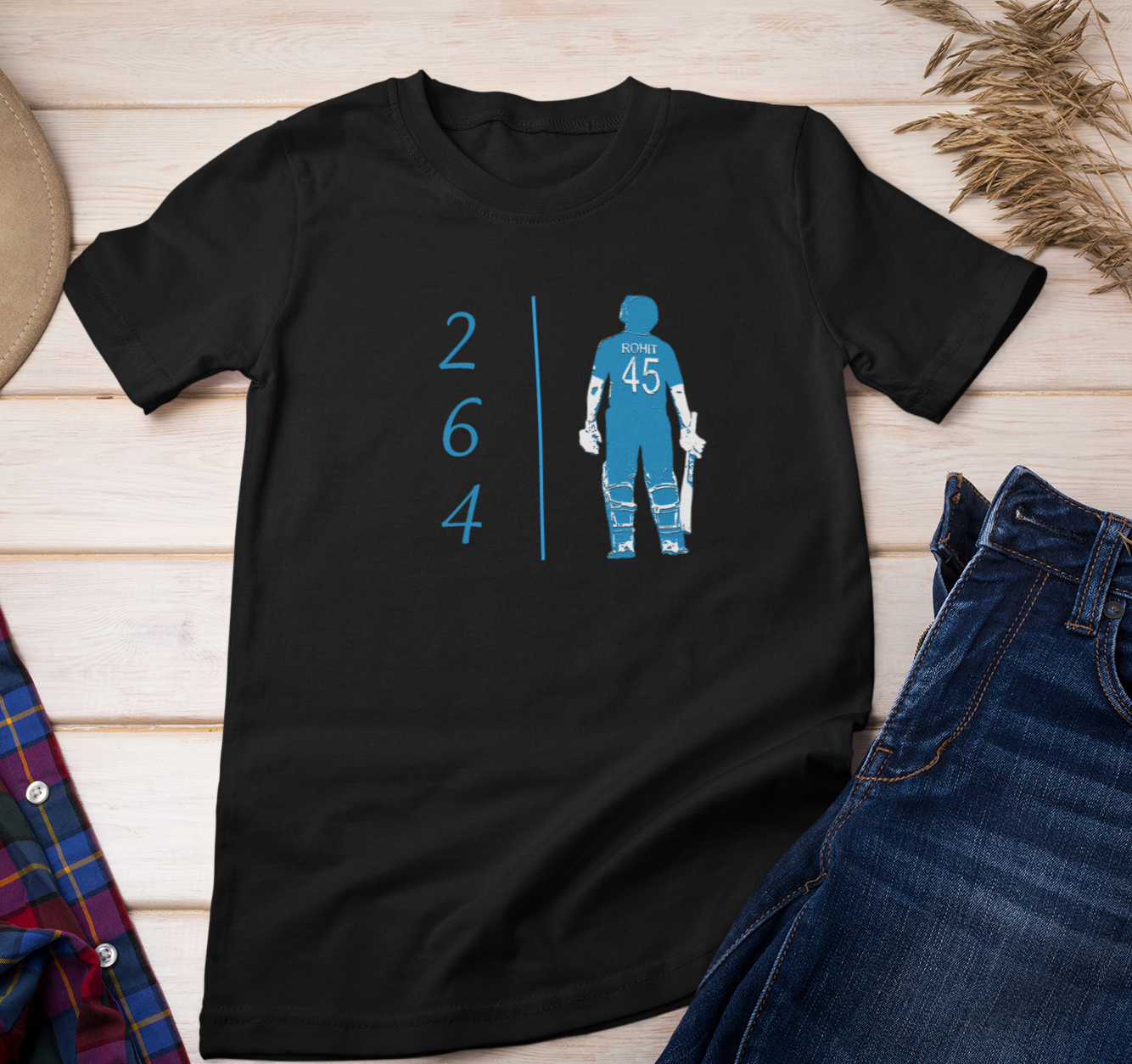 rohit-sharma-264-tshirt-black-hall-of-cricket