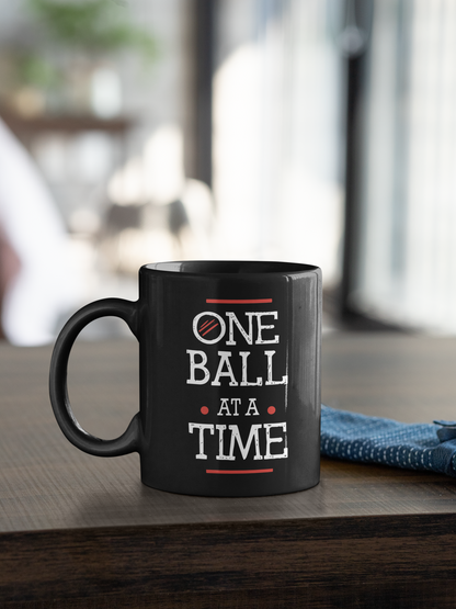 One Ball at a Time - Cricket Coffee Mug